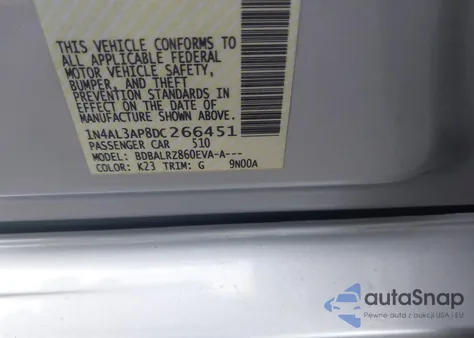 2013 Nissan Altima 2.5 S from USA, damaged, VIN 1N4AL3AP8DC266451